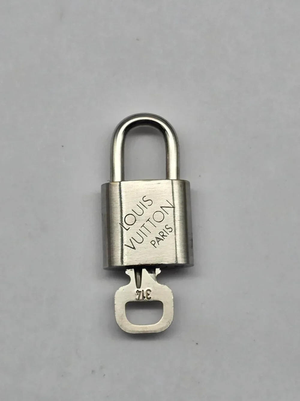 Authentic Louis Vuitton Silver Padlock & Key Set – Made in France #314